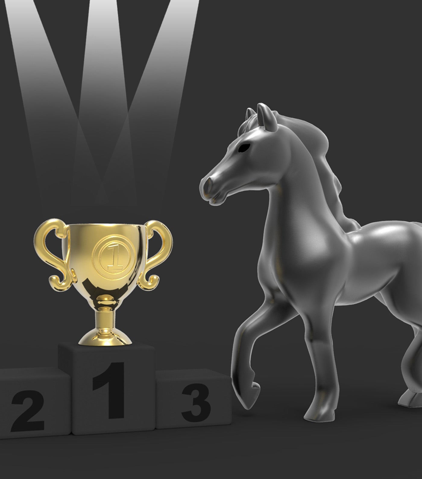 Horse Trophy Keyring
