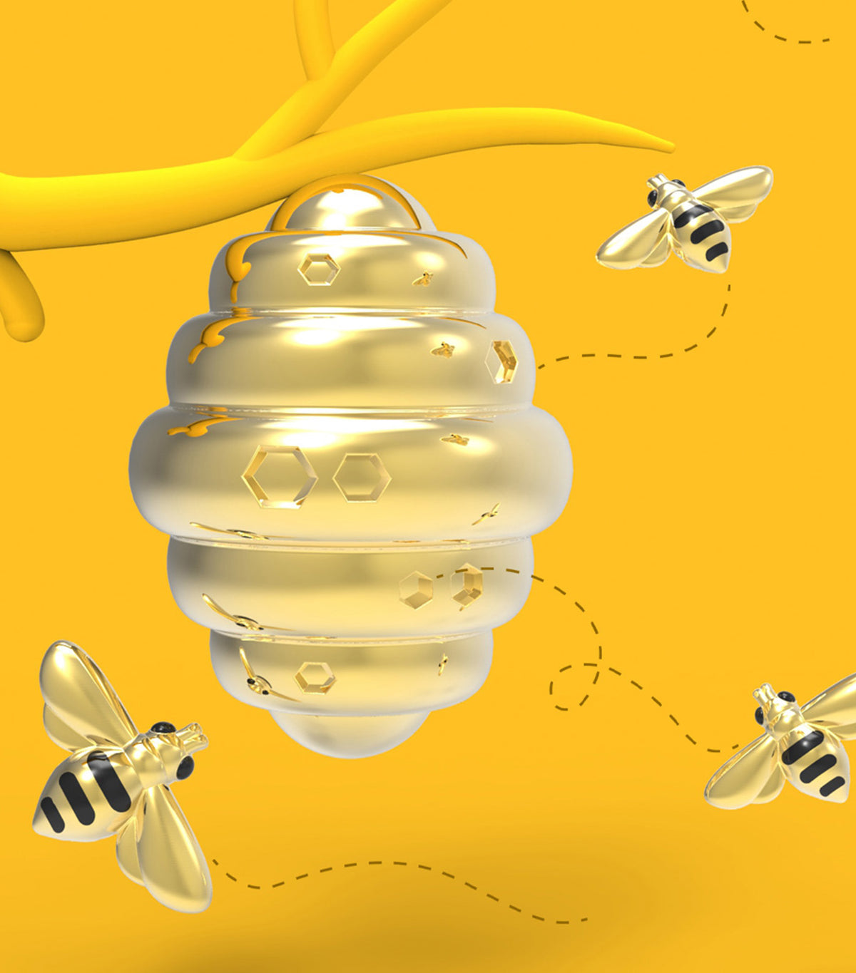Honey Bee Keyring