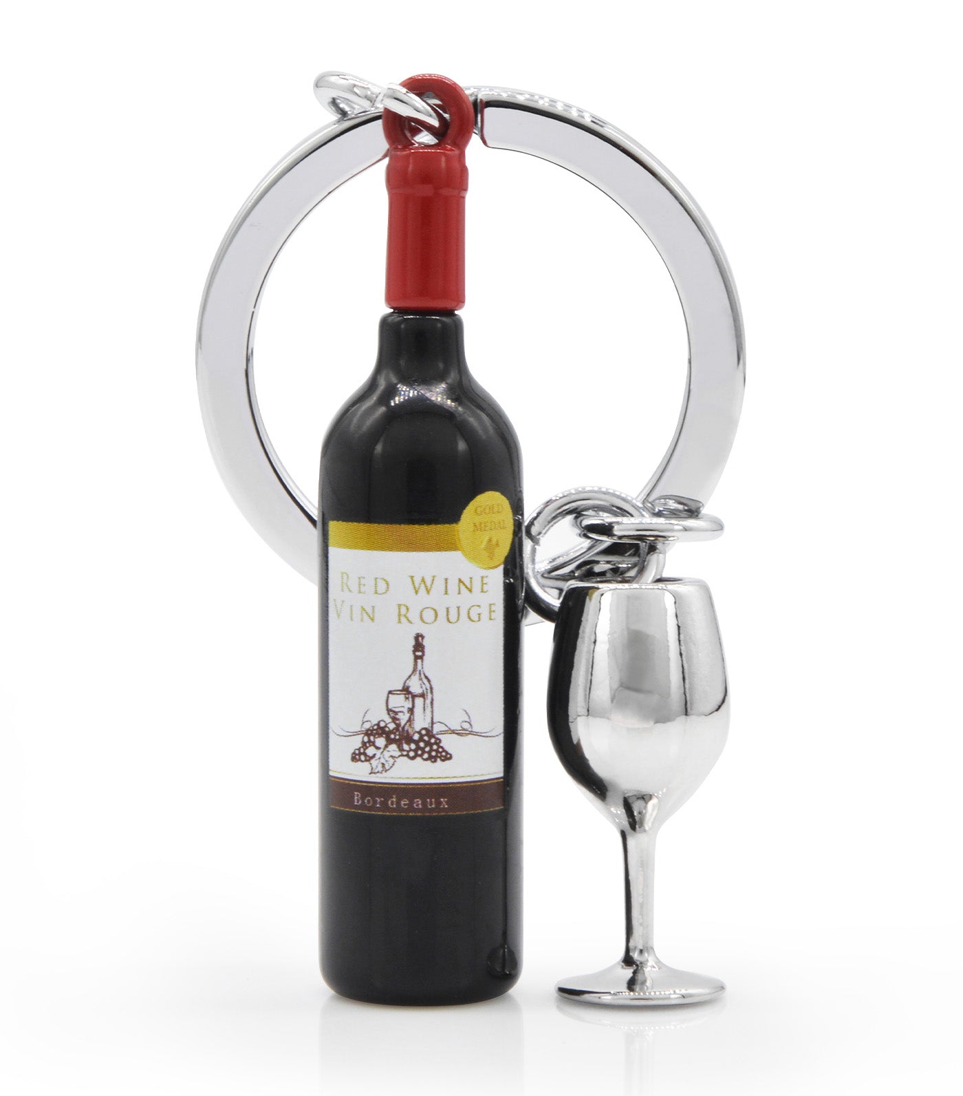 Red Wine Key Ring