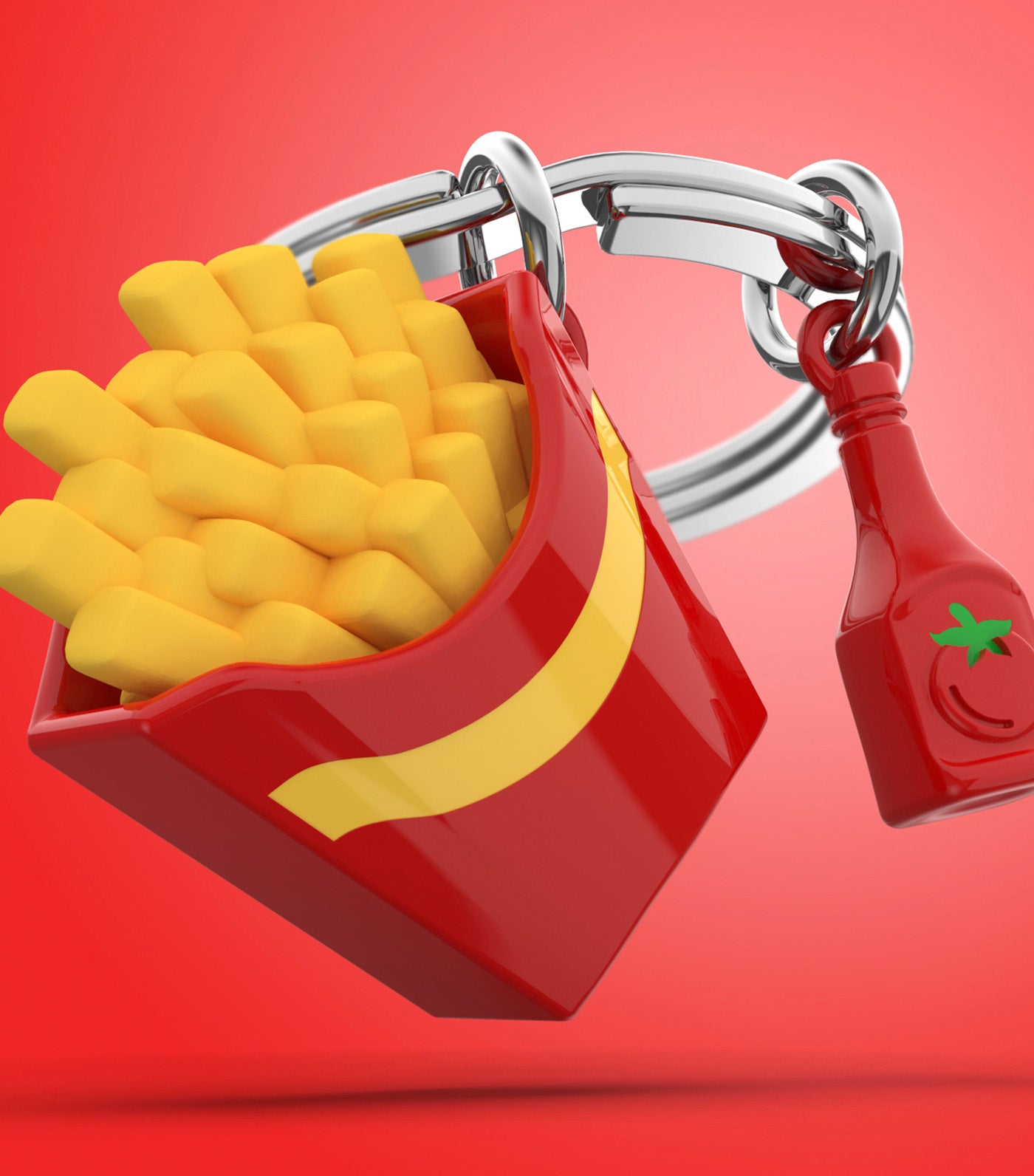 French Fries Keyring