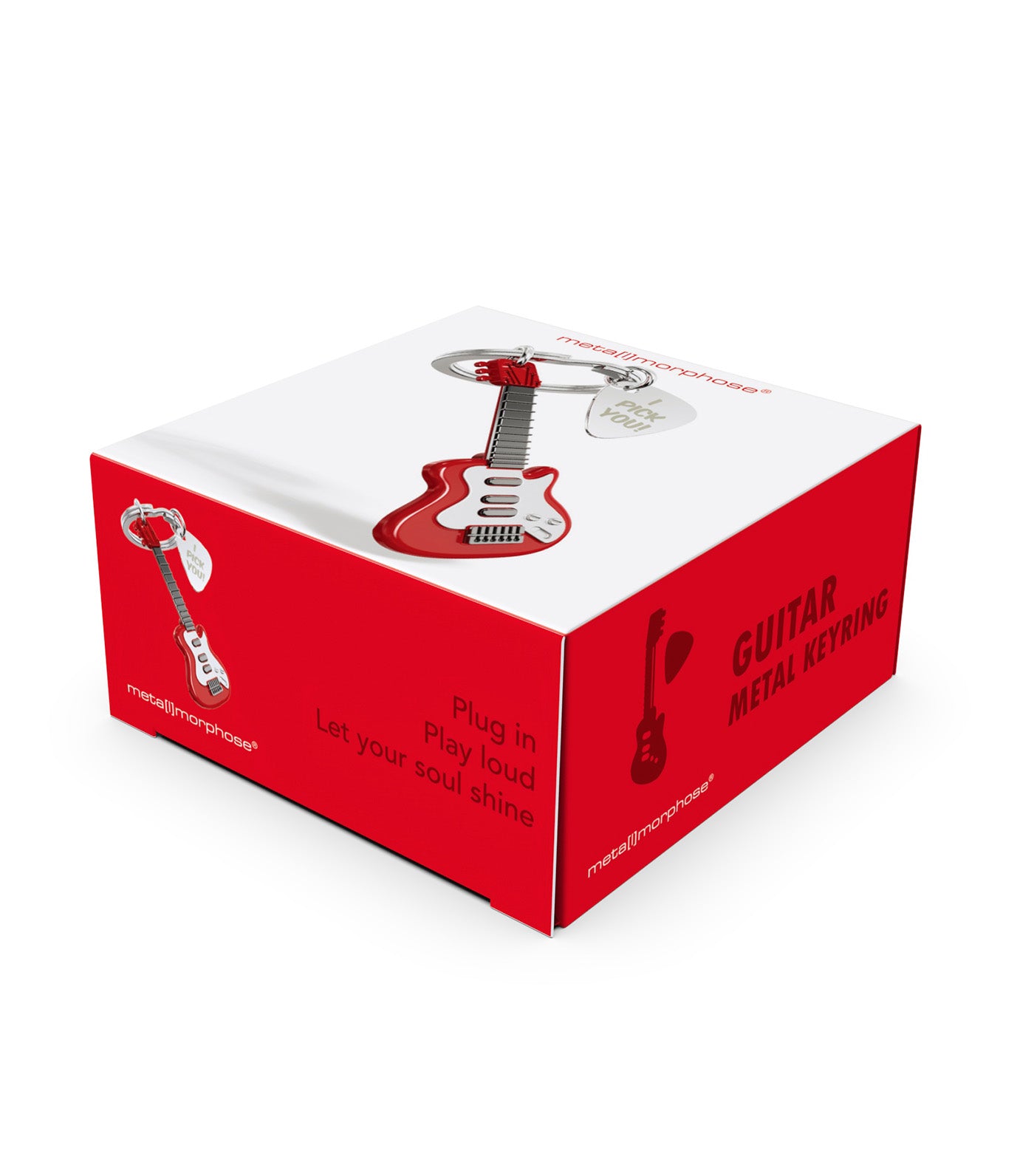Electric Guitar Keyring Red