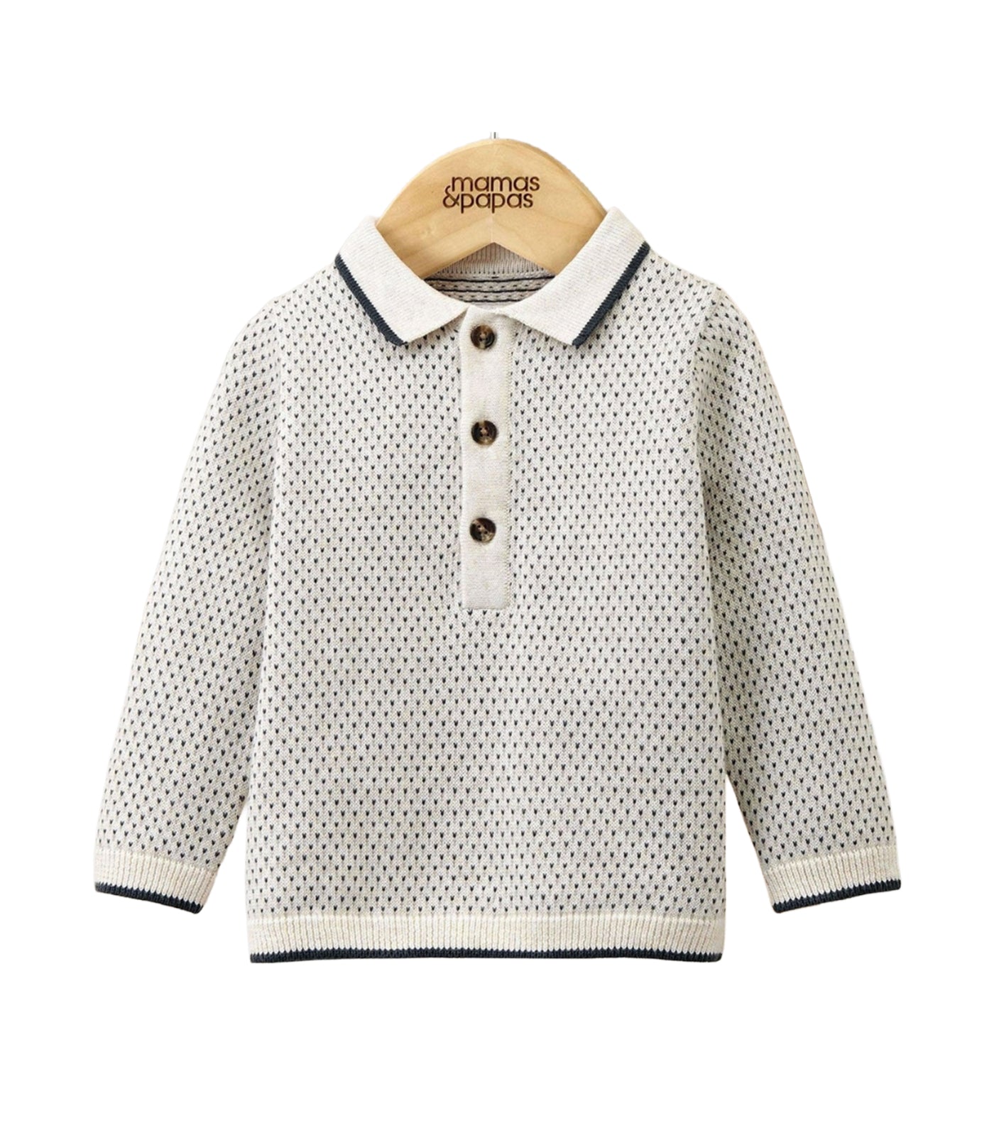 Knitted Polo Top Cream