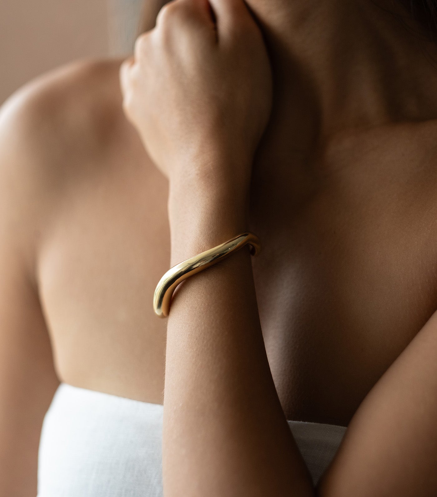 Golden Monstera Maaku Bangle Gold