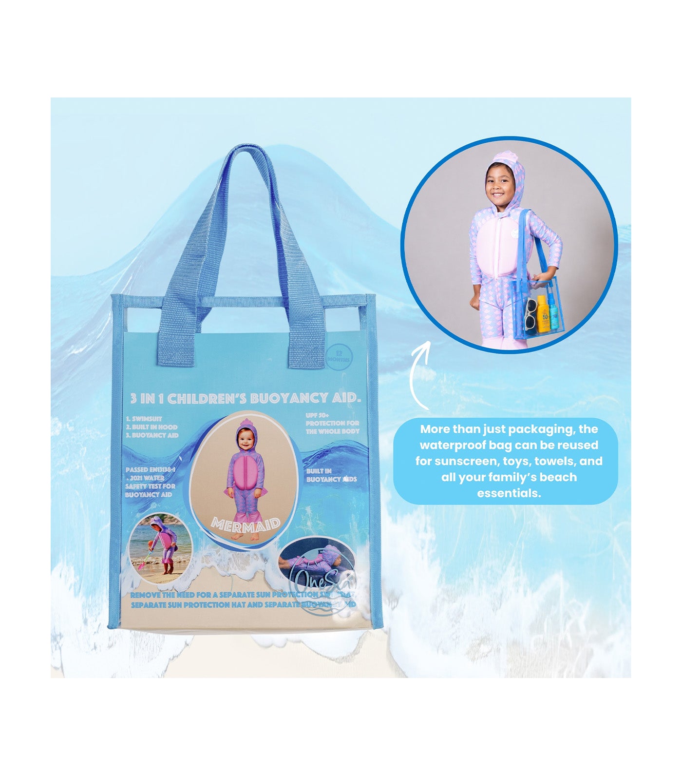 Onesea Mermaid Suit Set Purple/Pink