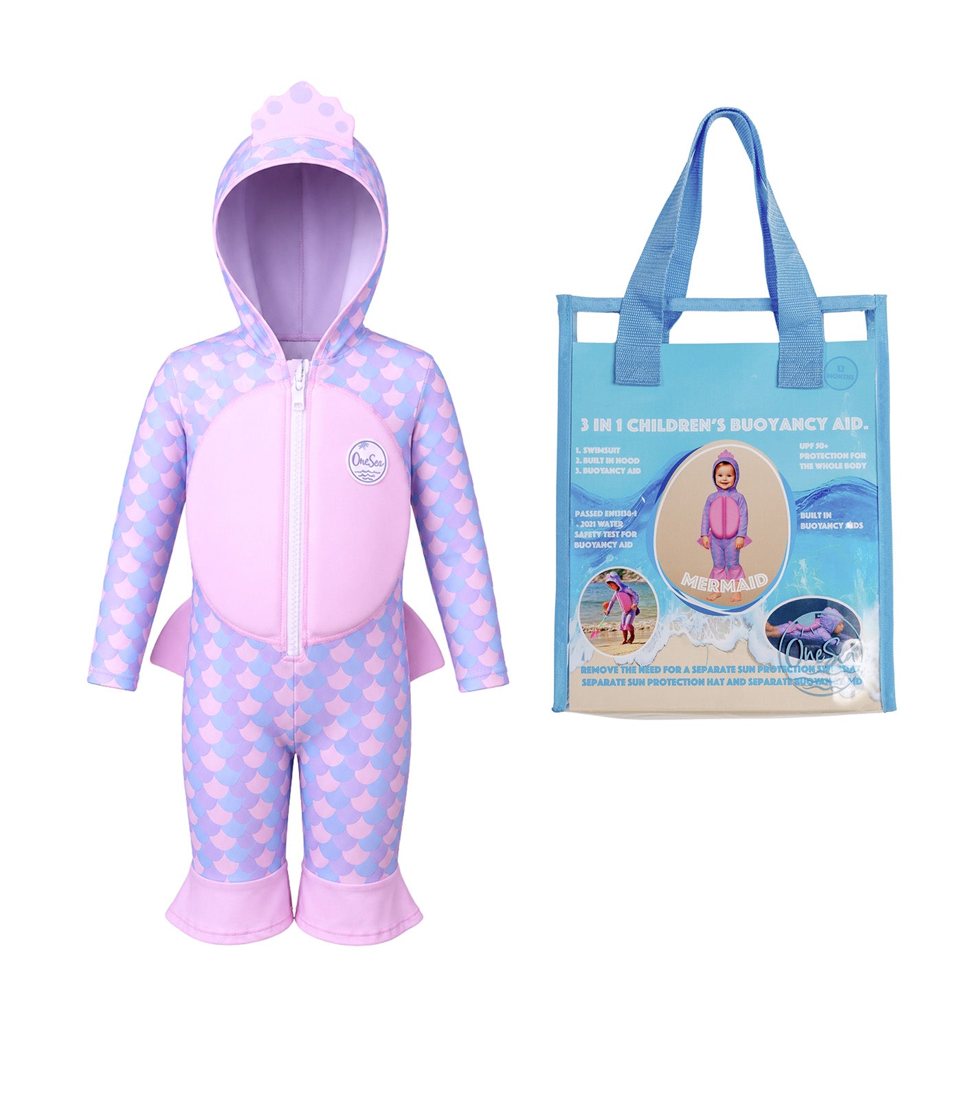 Onesea Mermaid Suit Set Purple/Pink