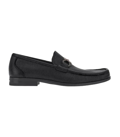 Moccasins with Gancini Ornament Black