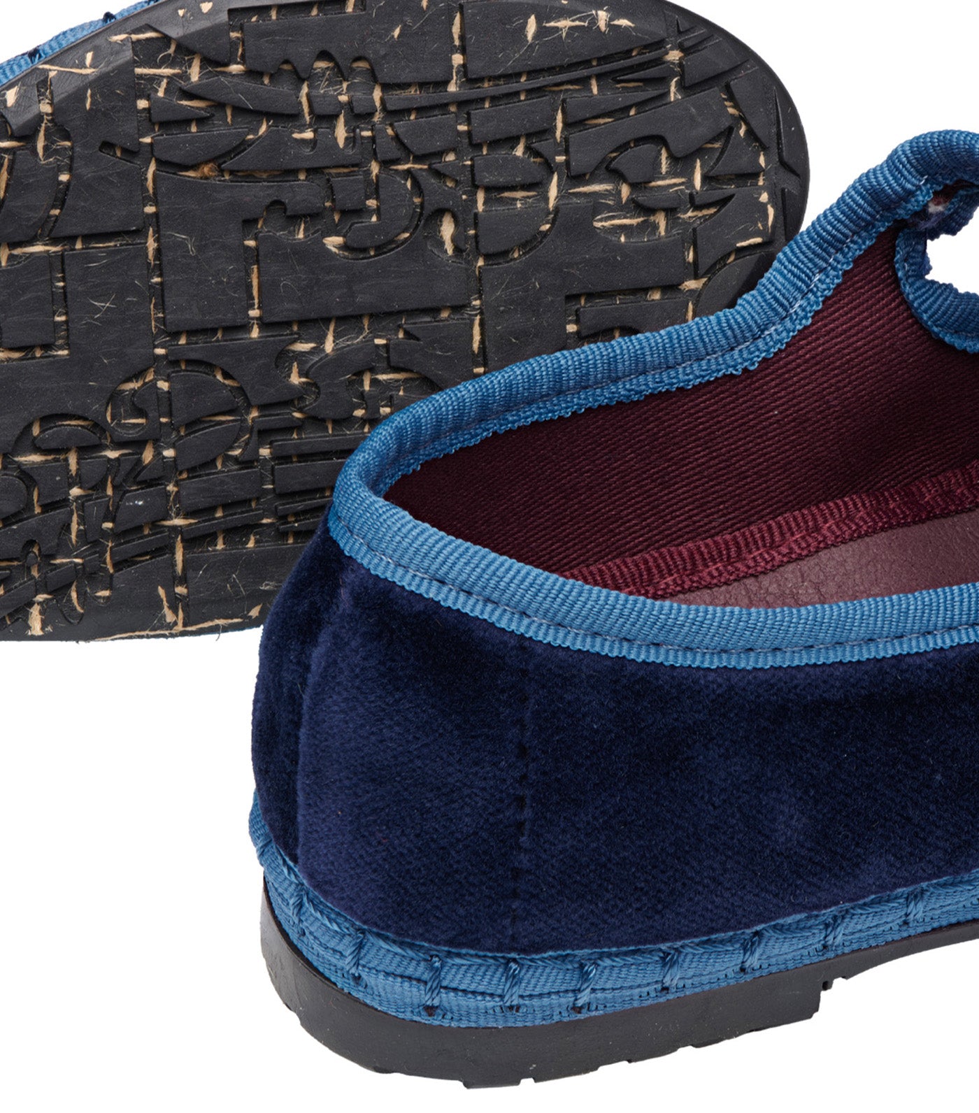 Flabelus Montague Kids Mary Jane - Velvet Navy Blue