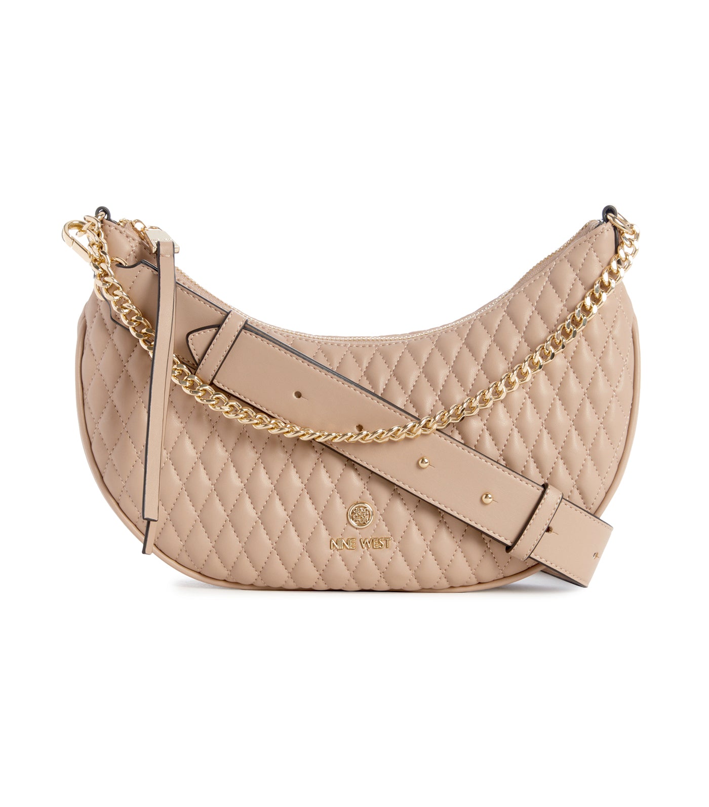 Caelia Crossbody Top Zip Nude