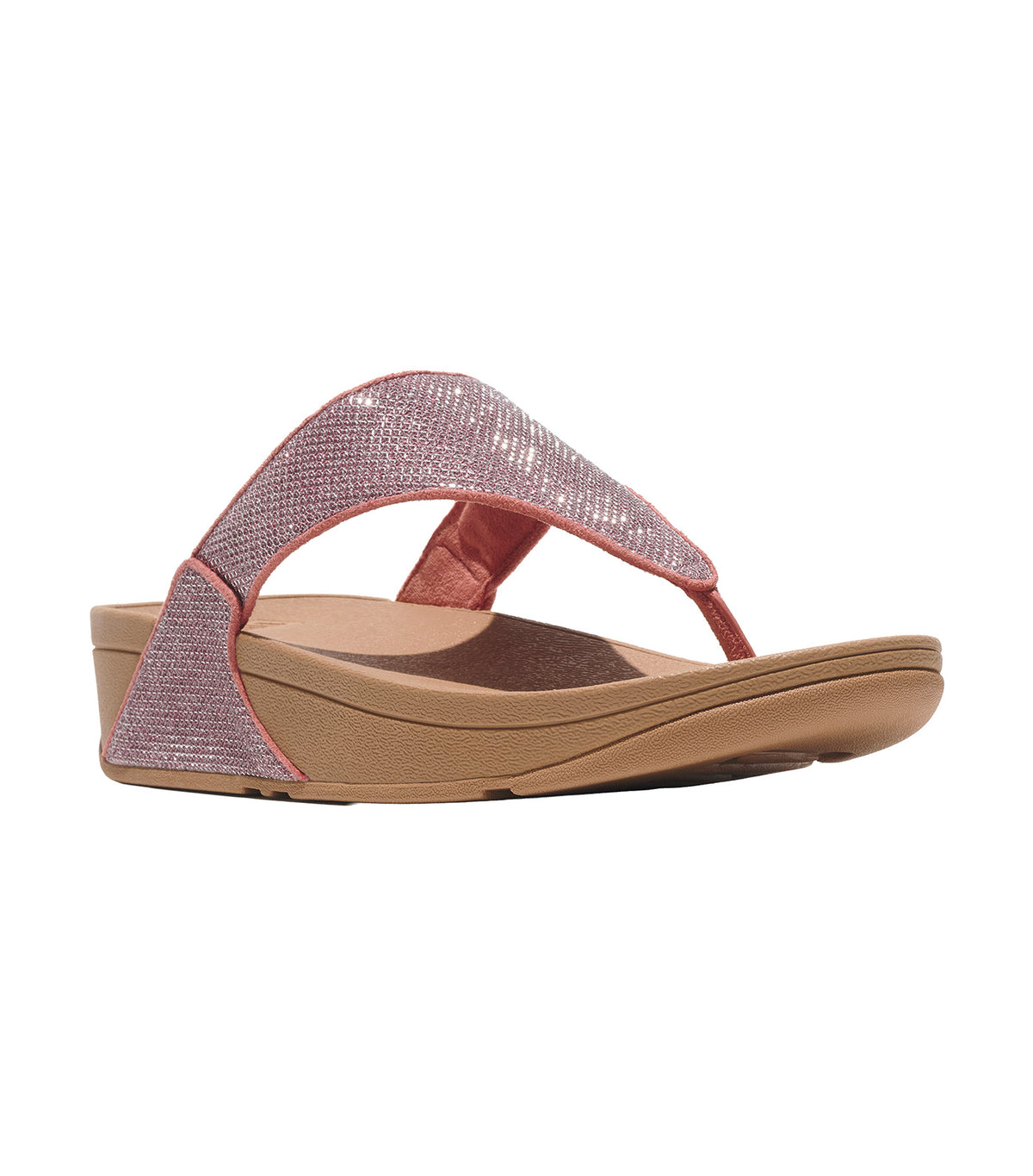 Lulu Shimmerglitz Toe-Post Sandals Desert Blush