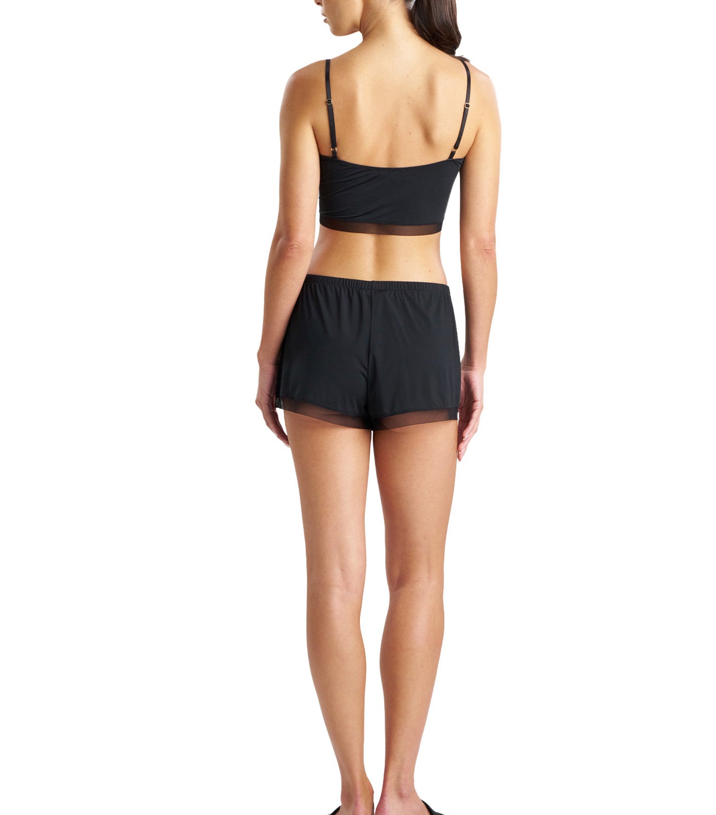 Illusion Cropped Cami Black