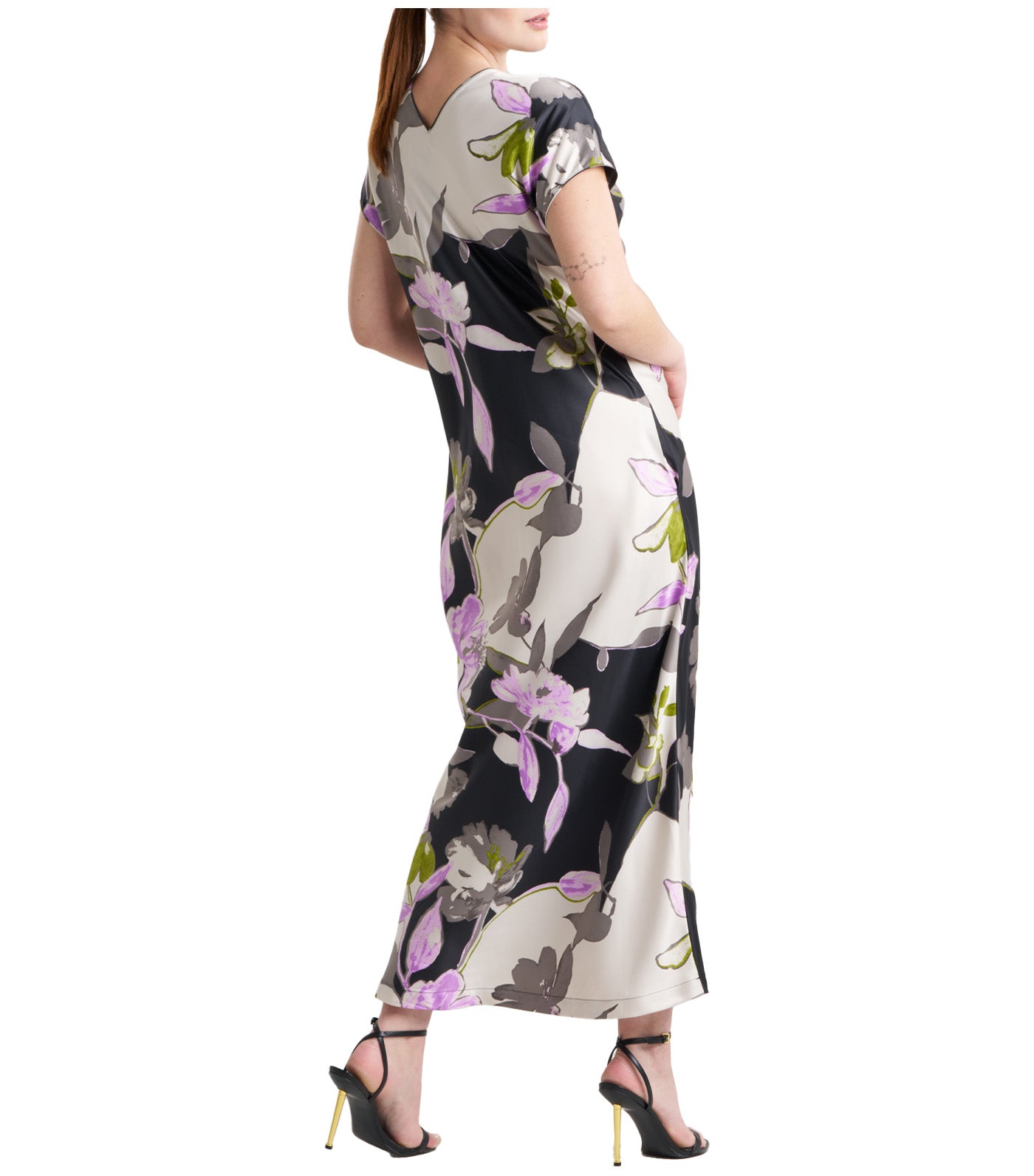 Tsubaki Short Sleeve Caftan Black Multi