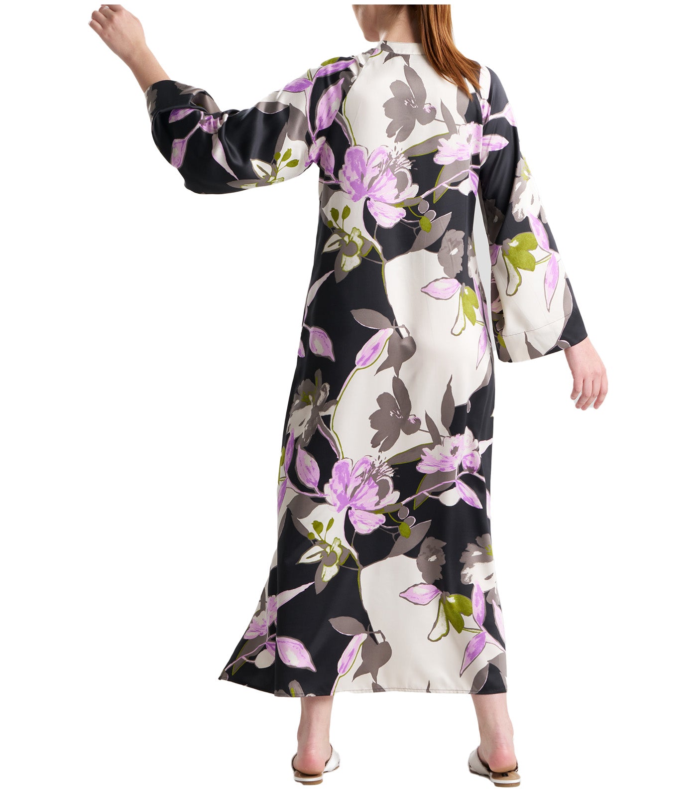 Tsubaki Zip Caftan Black Multi