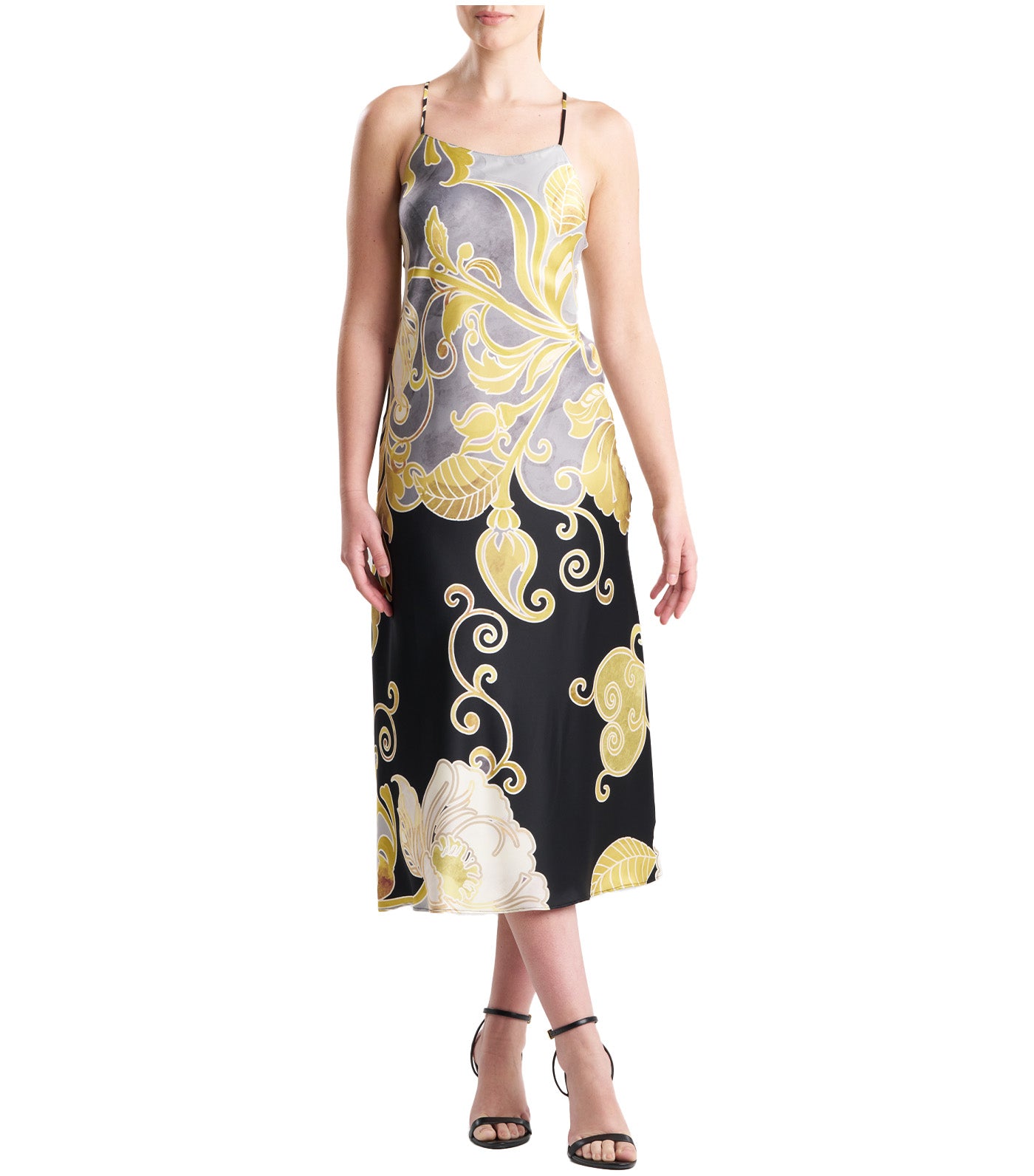 Natori Deco Gown Black/Gold
