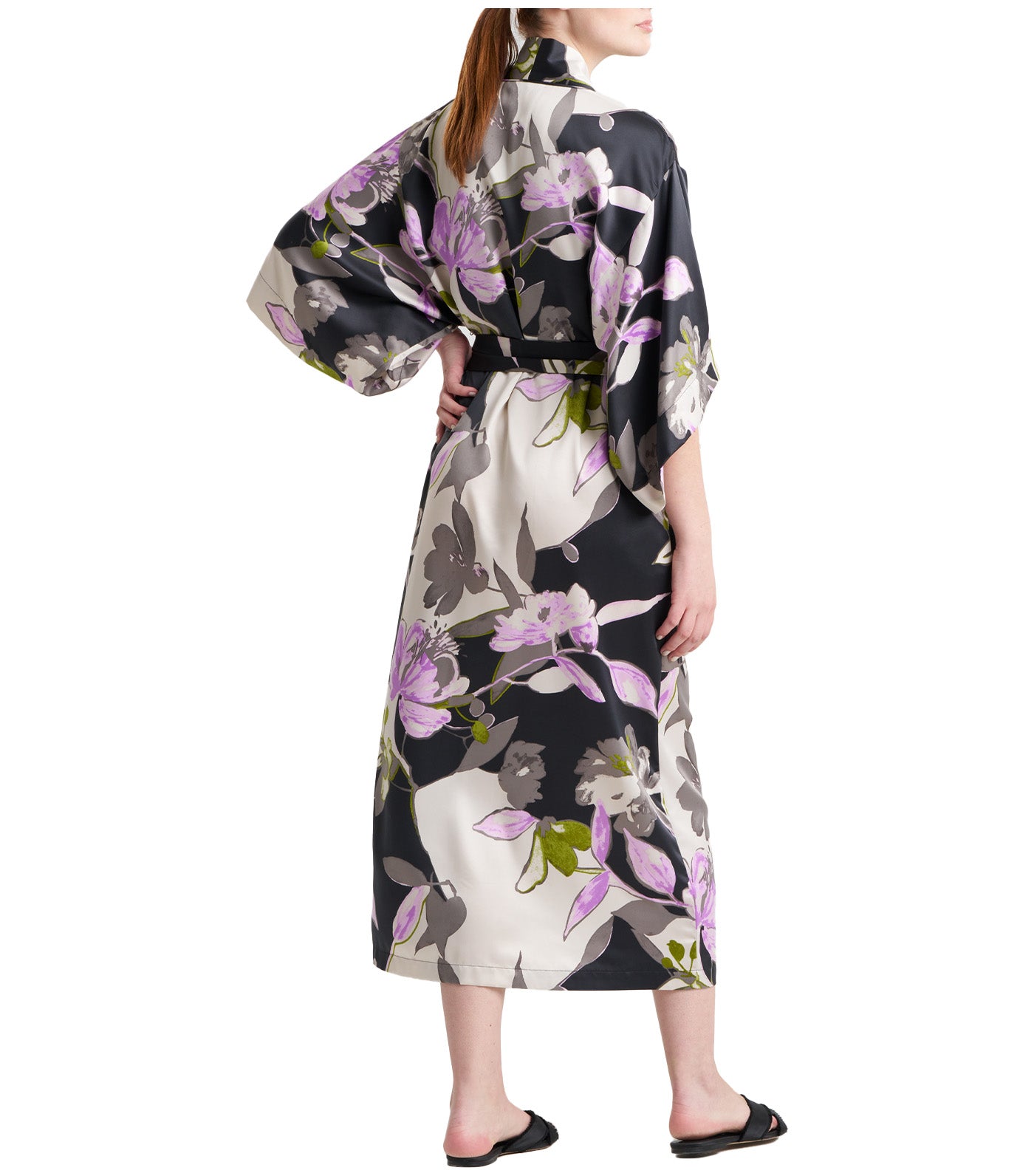 Tsubaki Robe Black Multi