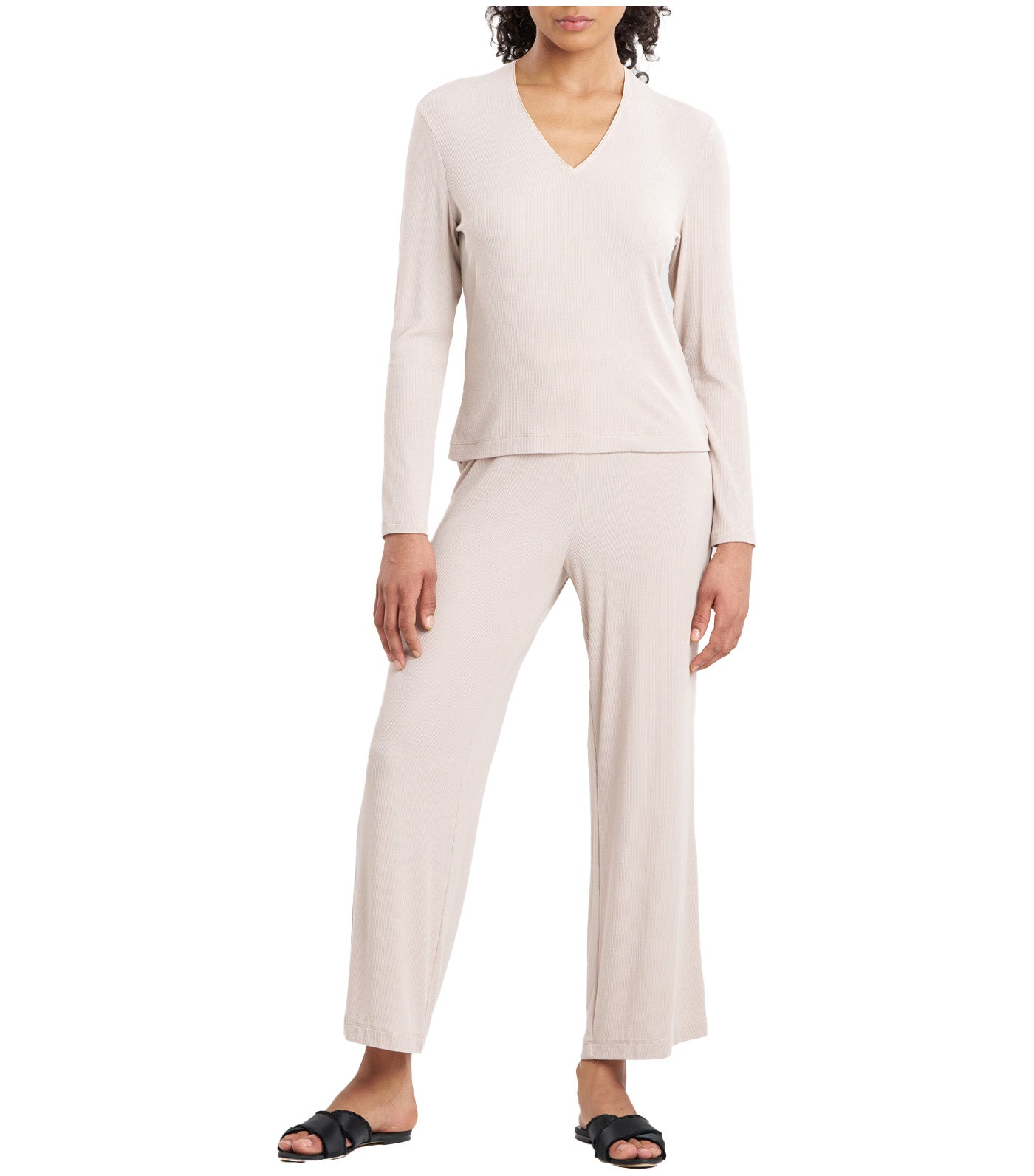 Rib Essentials Pajama Set Cashmere