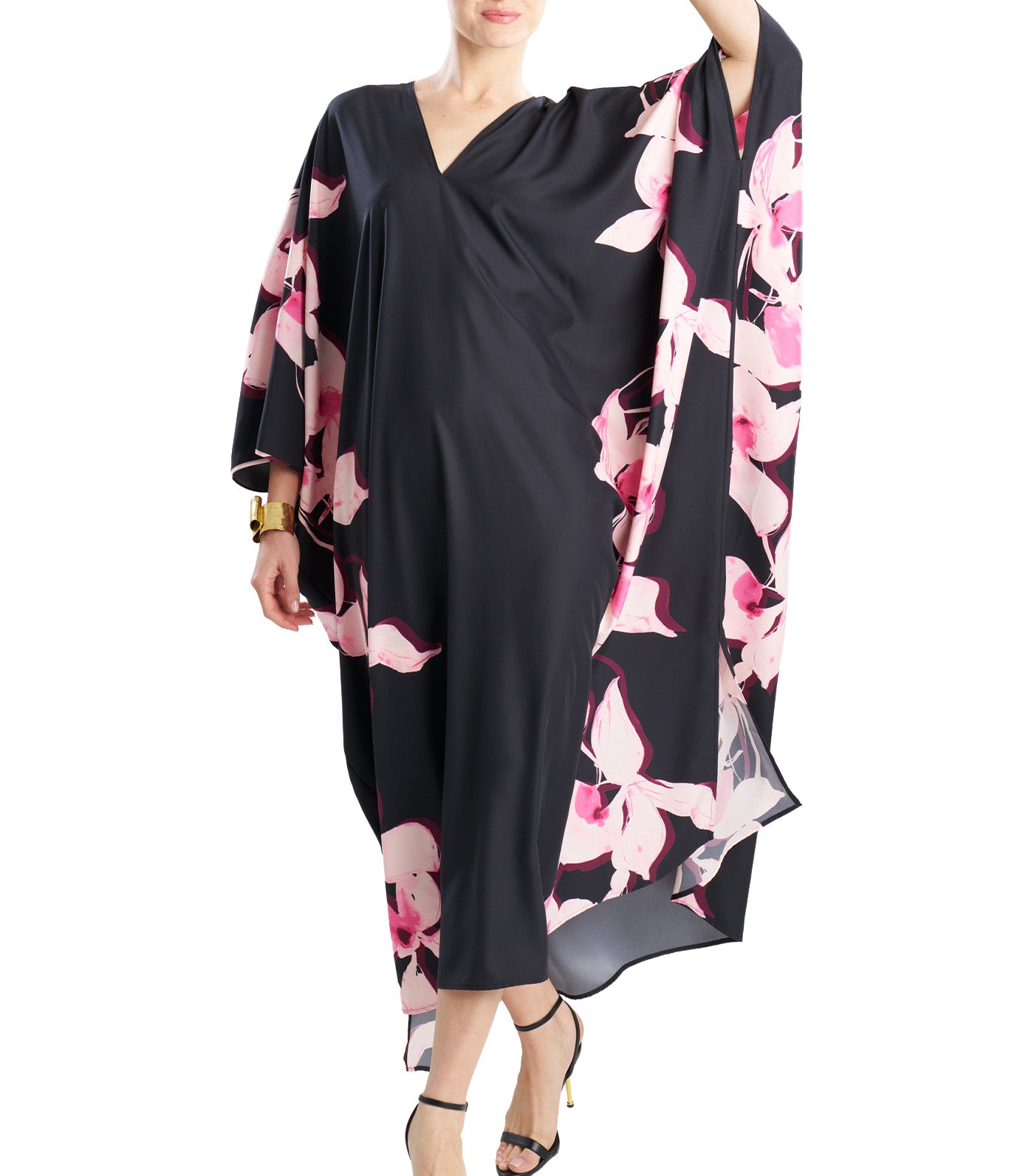 Natori Orchida Caftan Black