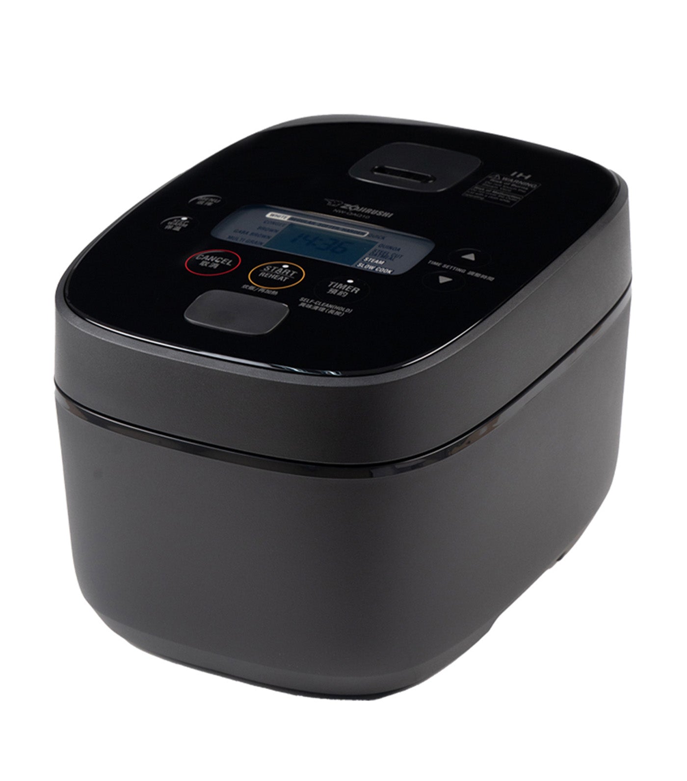 Induction Heating Rice Cooker with Steaming and Slow Cook Black