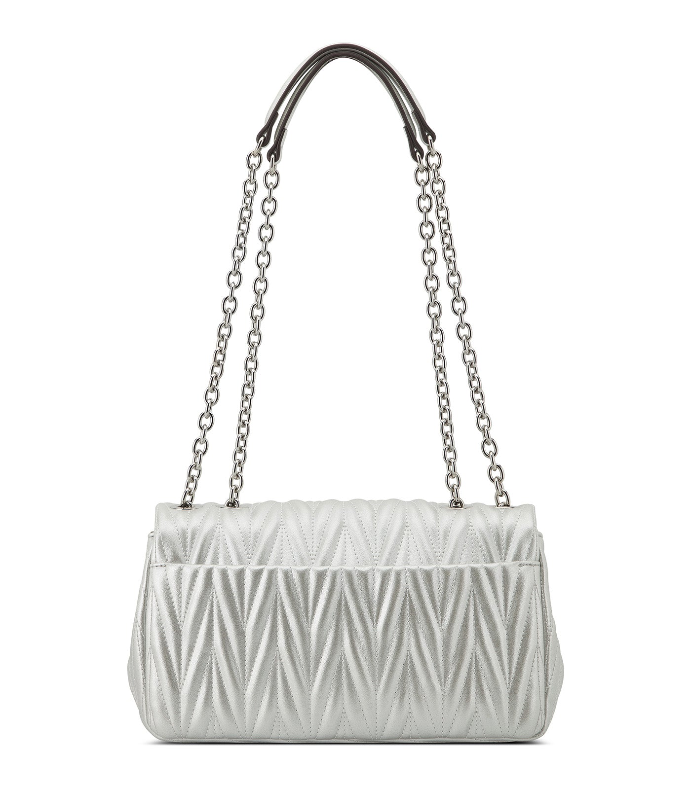 Jaslee Convertible Crossbody Flap Silver