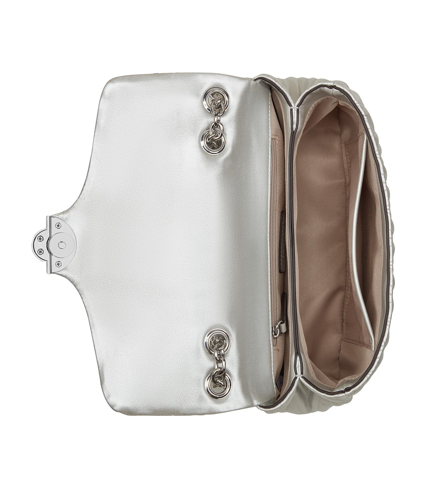Jaslee Convertible Crossbody Flap Silver