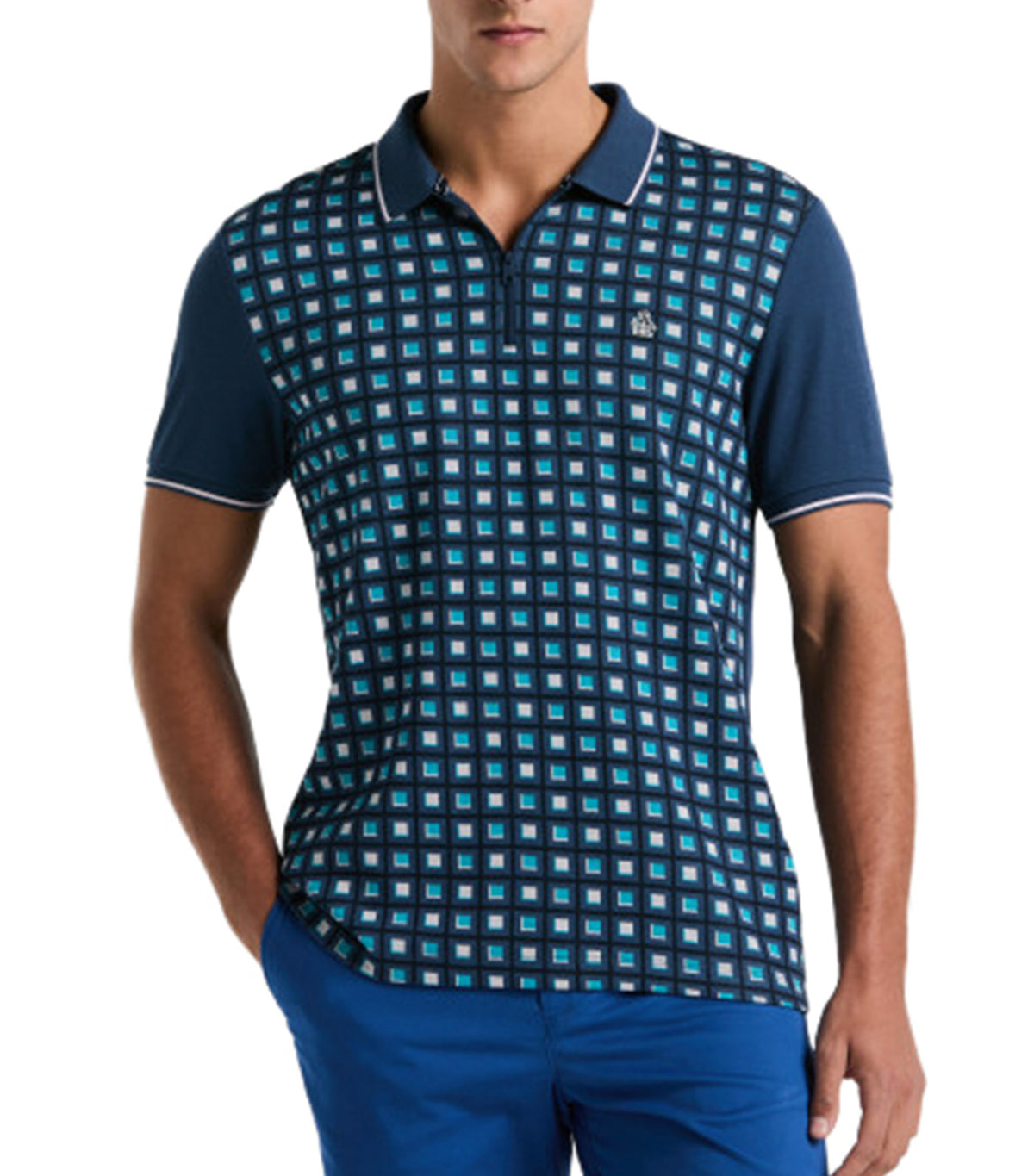 Front Quarter-Zip Polo Sargasso Sea