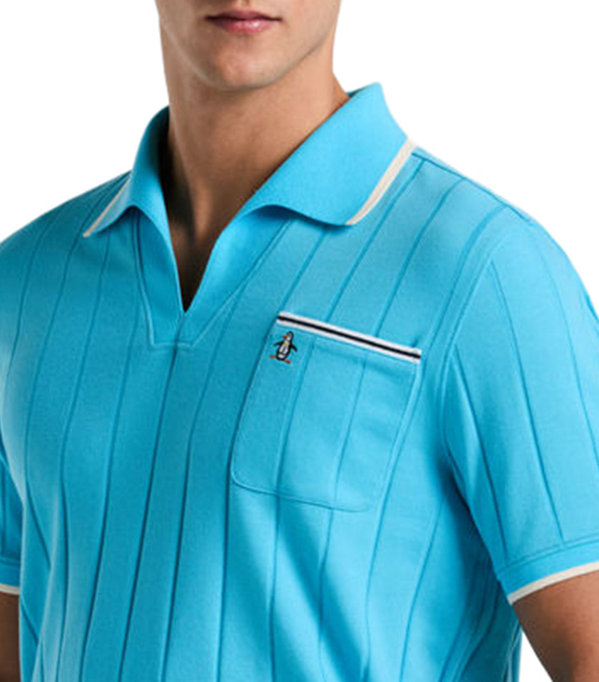 Open Collar Polo Dir.blue/Hor.blue