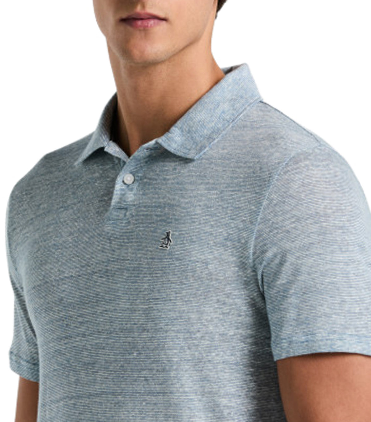 Auto Stripe Polo Copen Blue