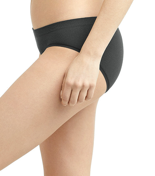 Stretch Rib Bikini Black