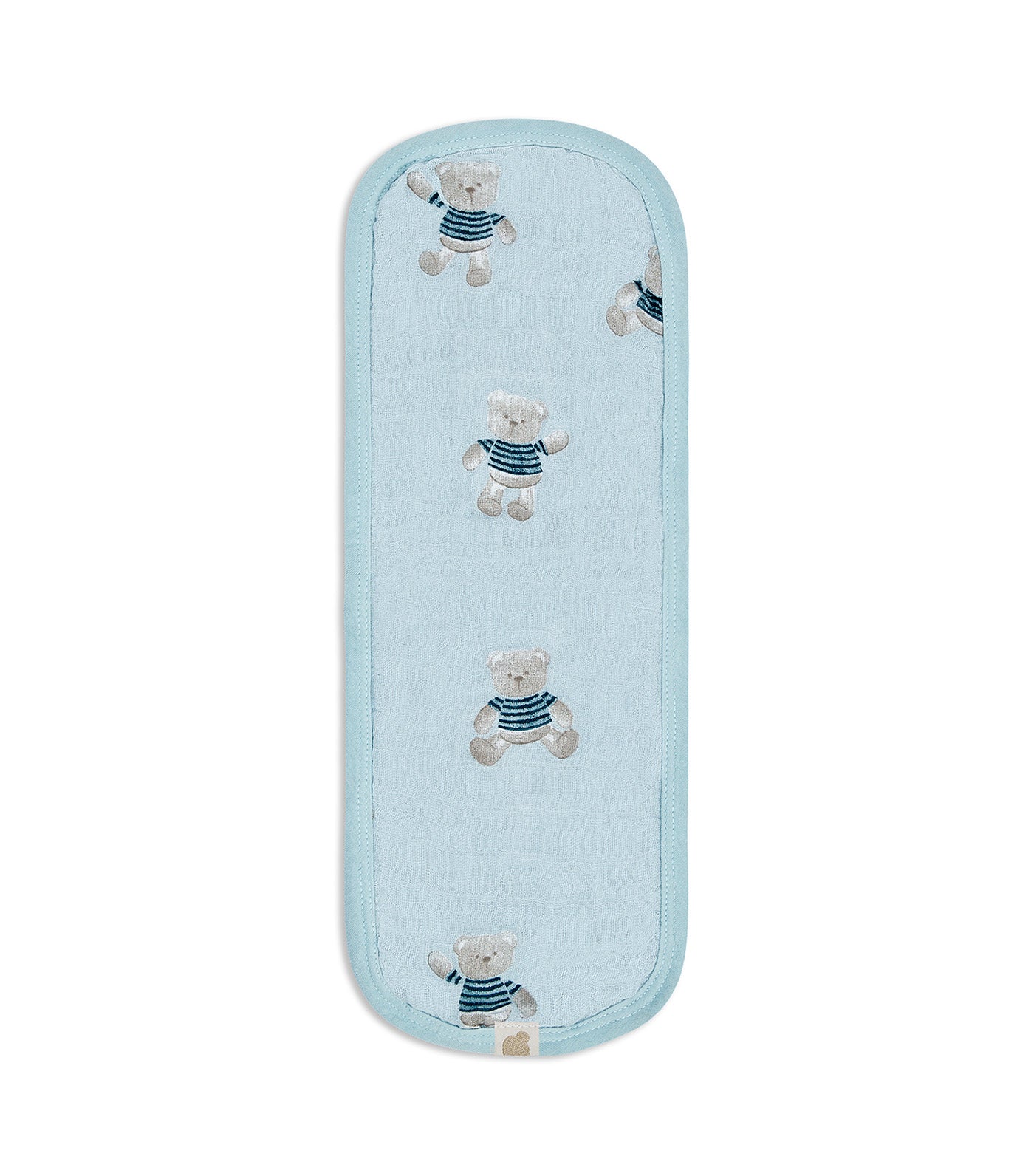 Piccolo Bambino 3-Pack Muslin Burp Cloths on Hanger Blue