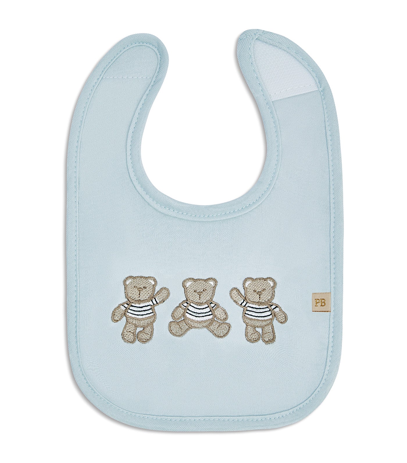 Piccolo Bambino 5-Pack Jersey Milk Bibs Blue