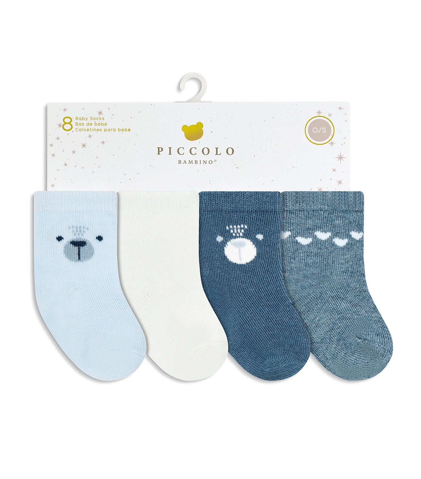 Piccolo Bambino 8-Pairs Socks Blue
