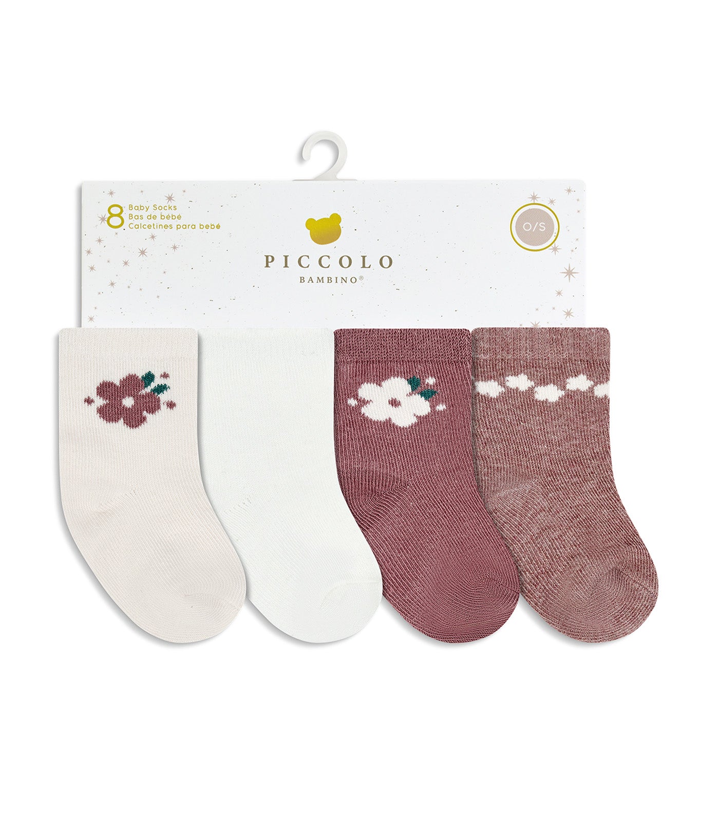Piccolo Bambino 8-Pairs Socks Pink