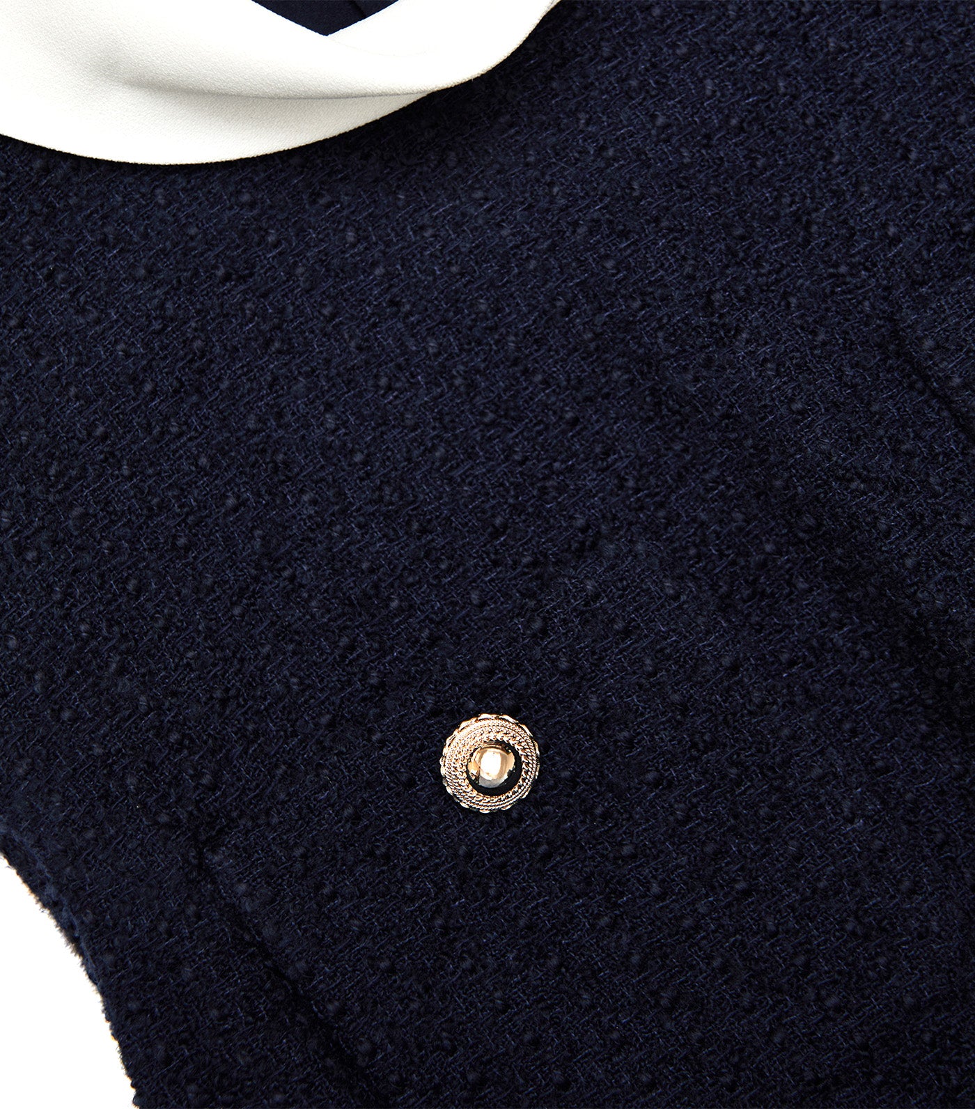 Boucle Sleeveless Midi Dress Navy