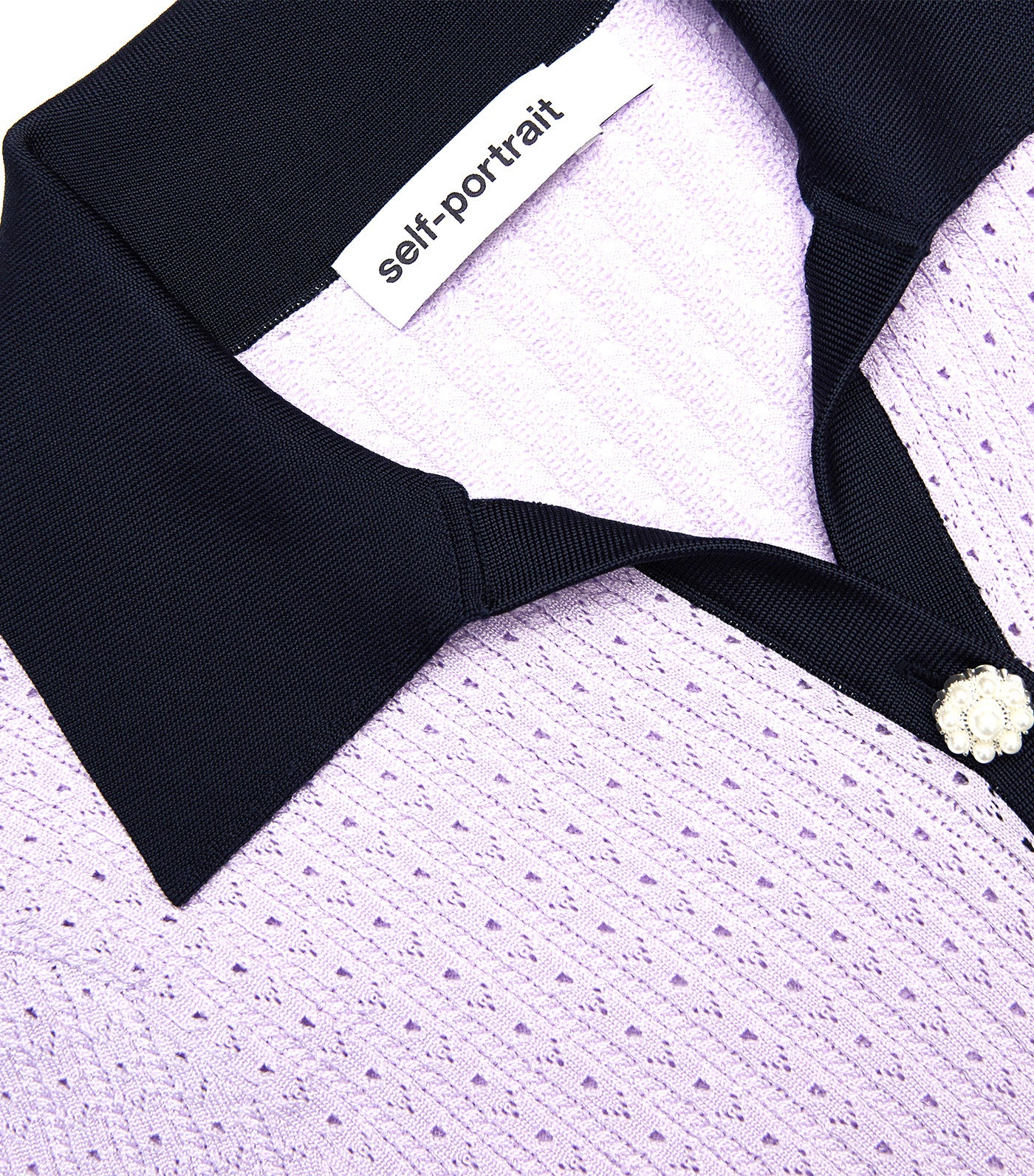 Pointelle Knit Mini Dress Lilac