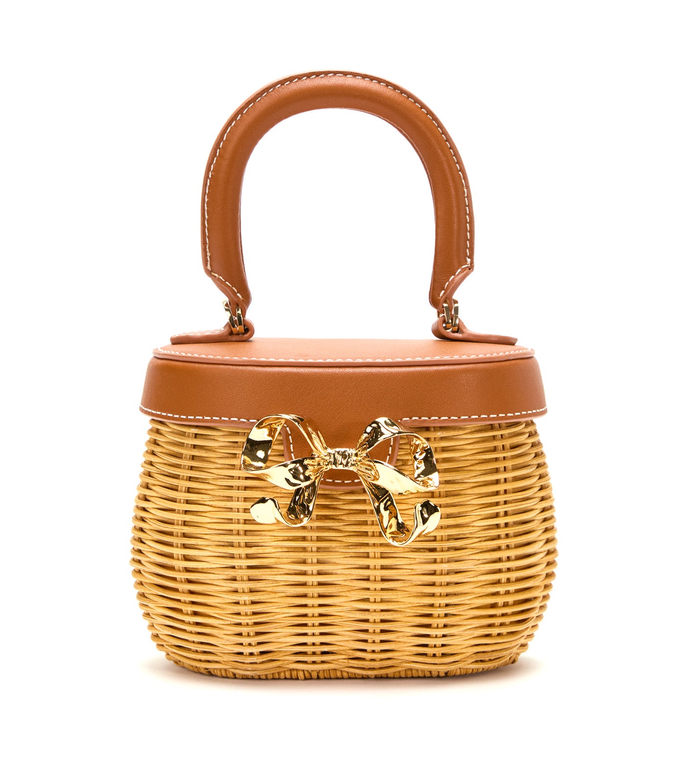 Rattan Bow Basket Bag
