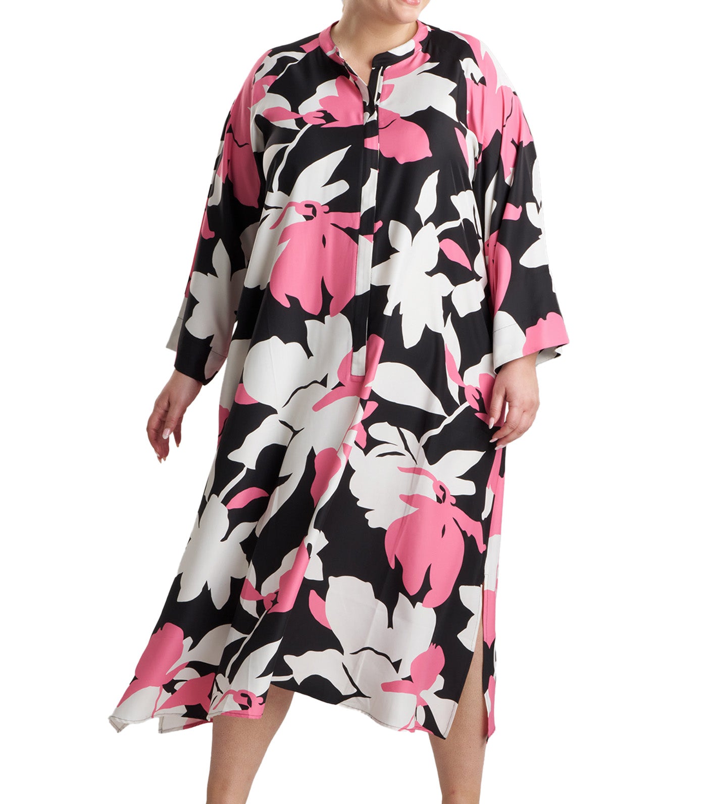 Niwashi Zip Caftan Pink/Black