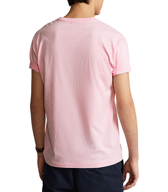 Men's Custom Slim Fit Jersey Crewneck T-Shirt Carmel Pink