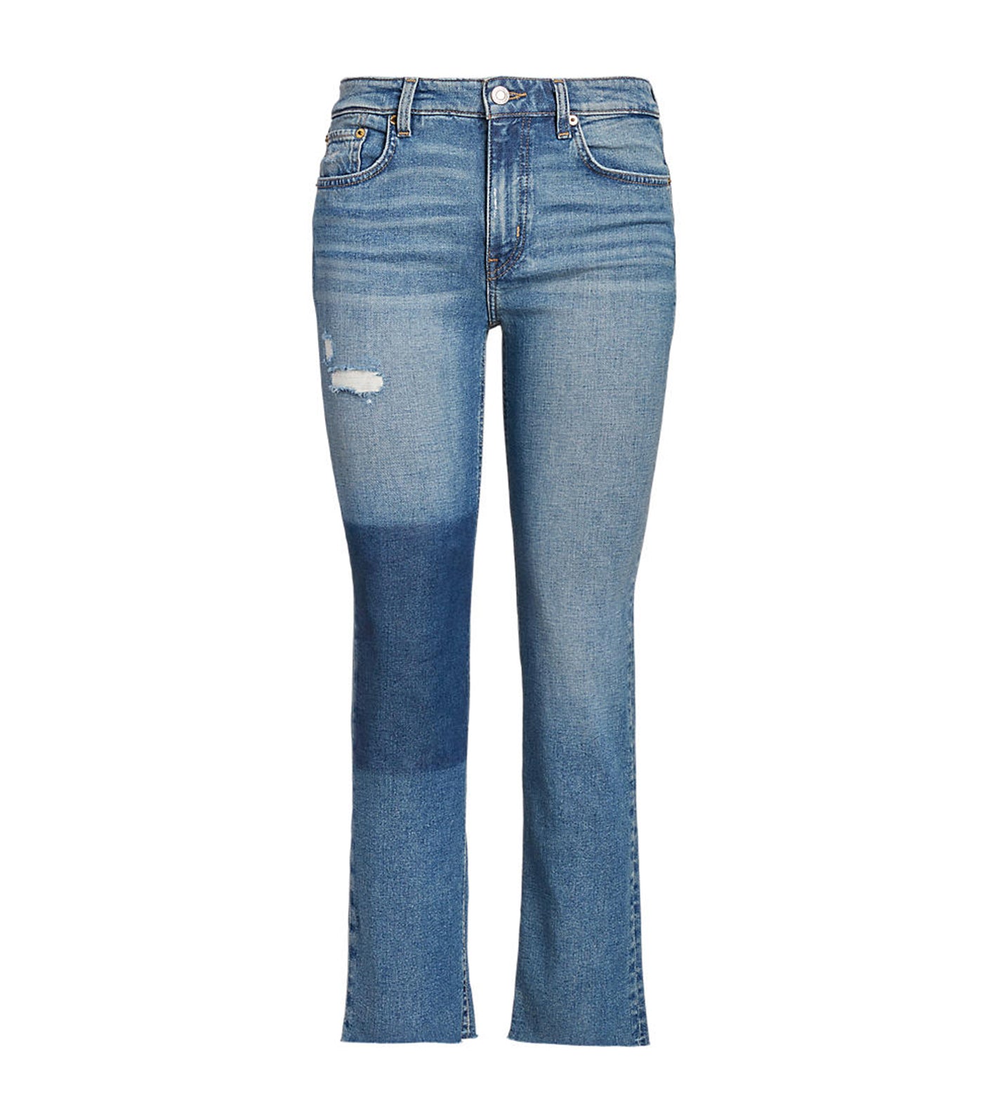 Women's High Rise Straight Cropped Jean Ink Blue