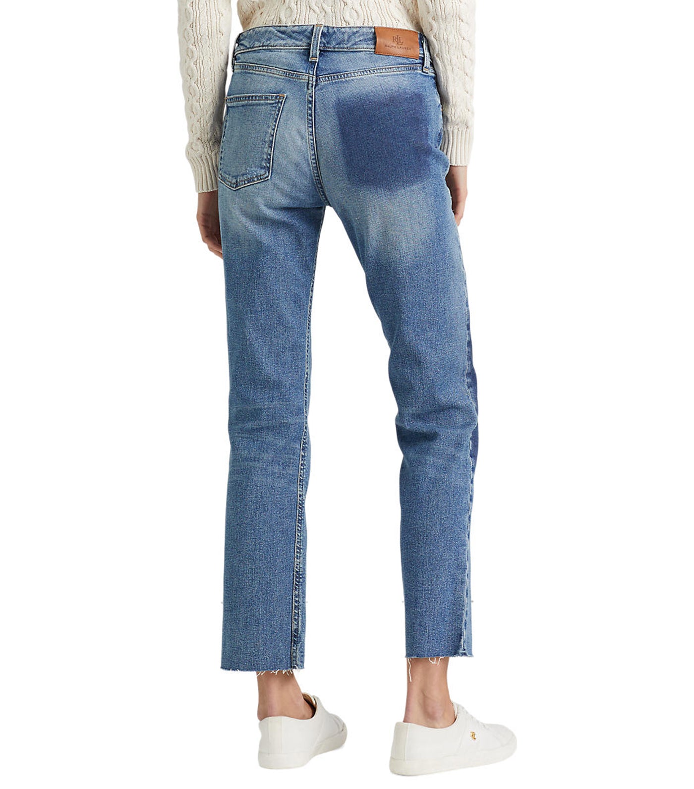 Women's High Rise Straight Cropped Jean Ink Blue