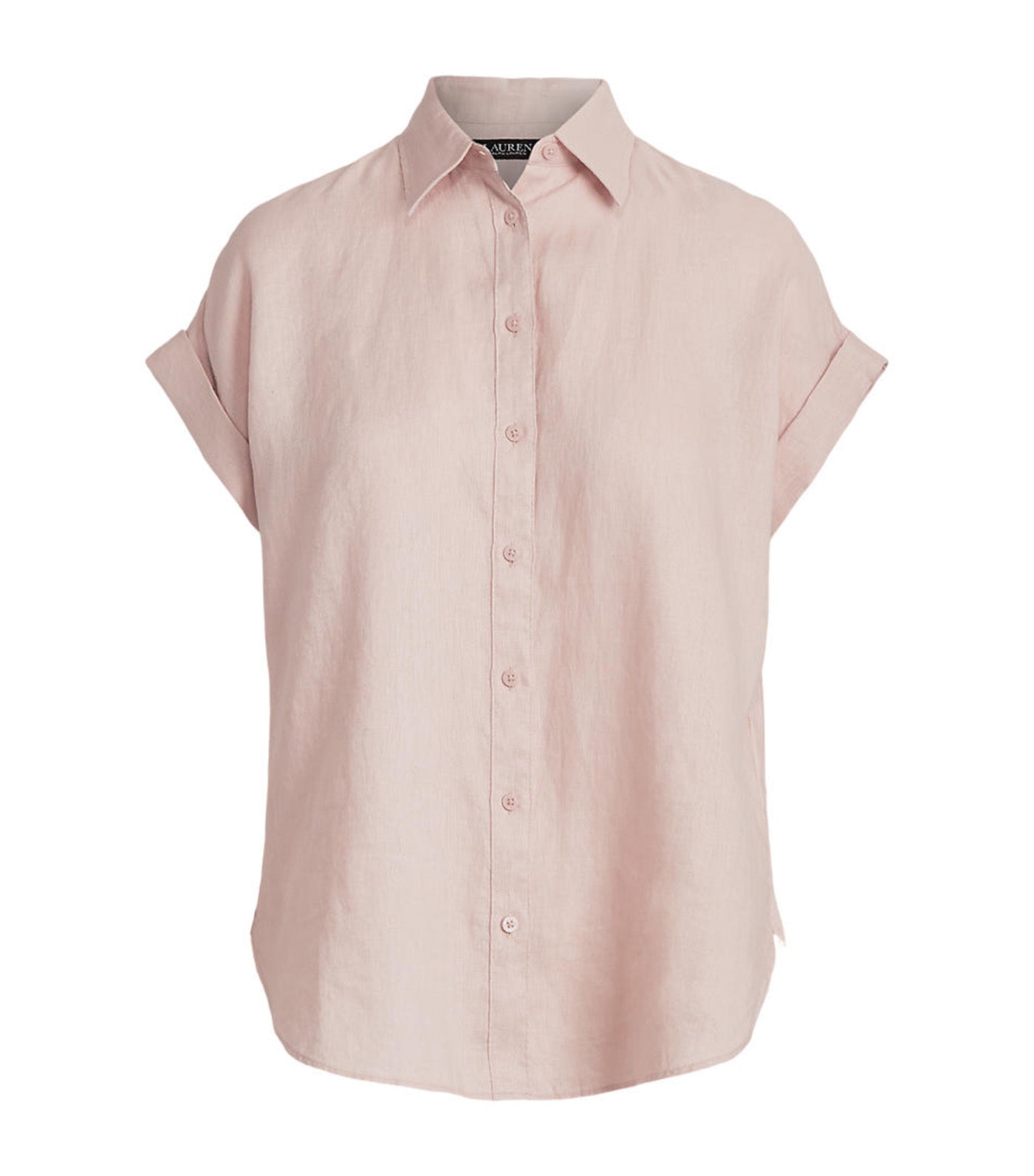 Women's Linen Dolman Sleeve Shirt Pale Pink