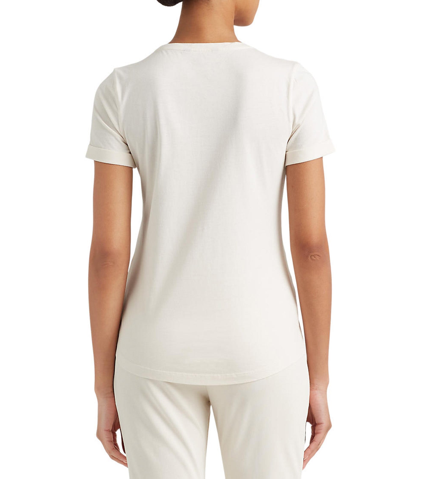 Women's Logo Cotton-Blend Tee Mascarpone Cream