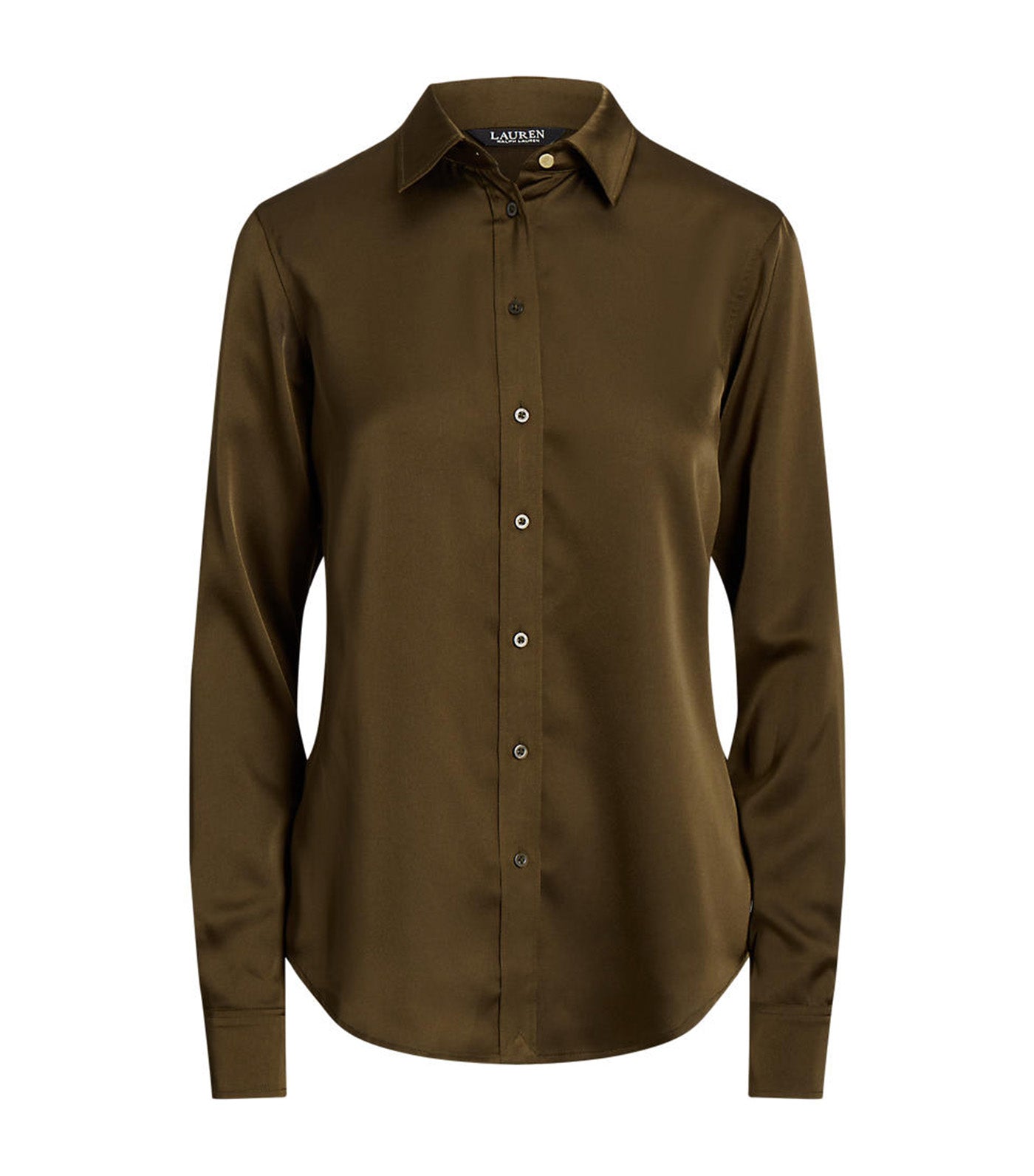 Women's Satin Charmeuse Shirt Botanic Green