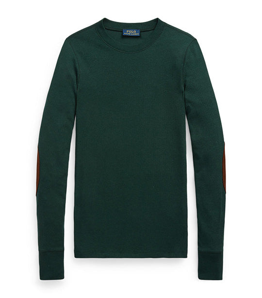 Women's Ribbed Suede-Trim Long-Sleeve Tee Hunt Club Green