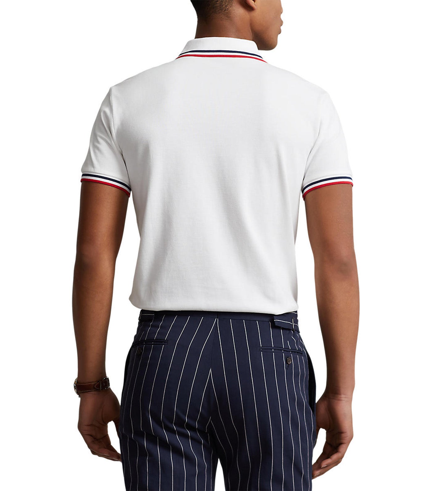 Men's Custom Slim Fit Polo Bear Polo Shirt White Regatta Bear