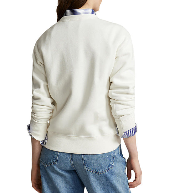 Women's Polo Bear Cotton-Blend Sweatshirt White