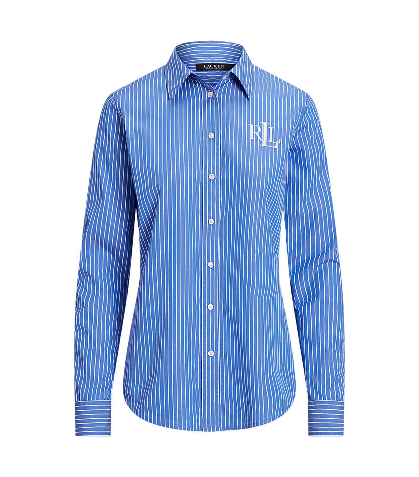 Women's Striped Cotton Broadcloth Shirt Blue/White