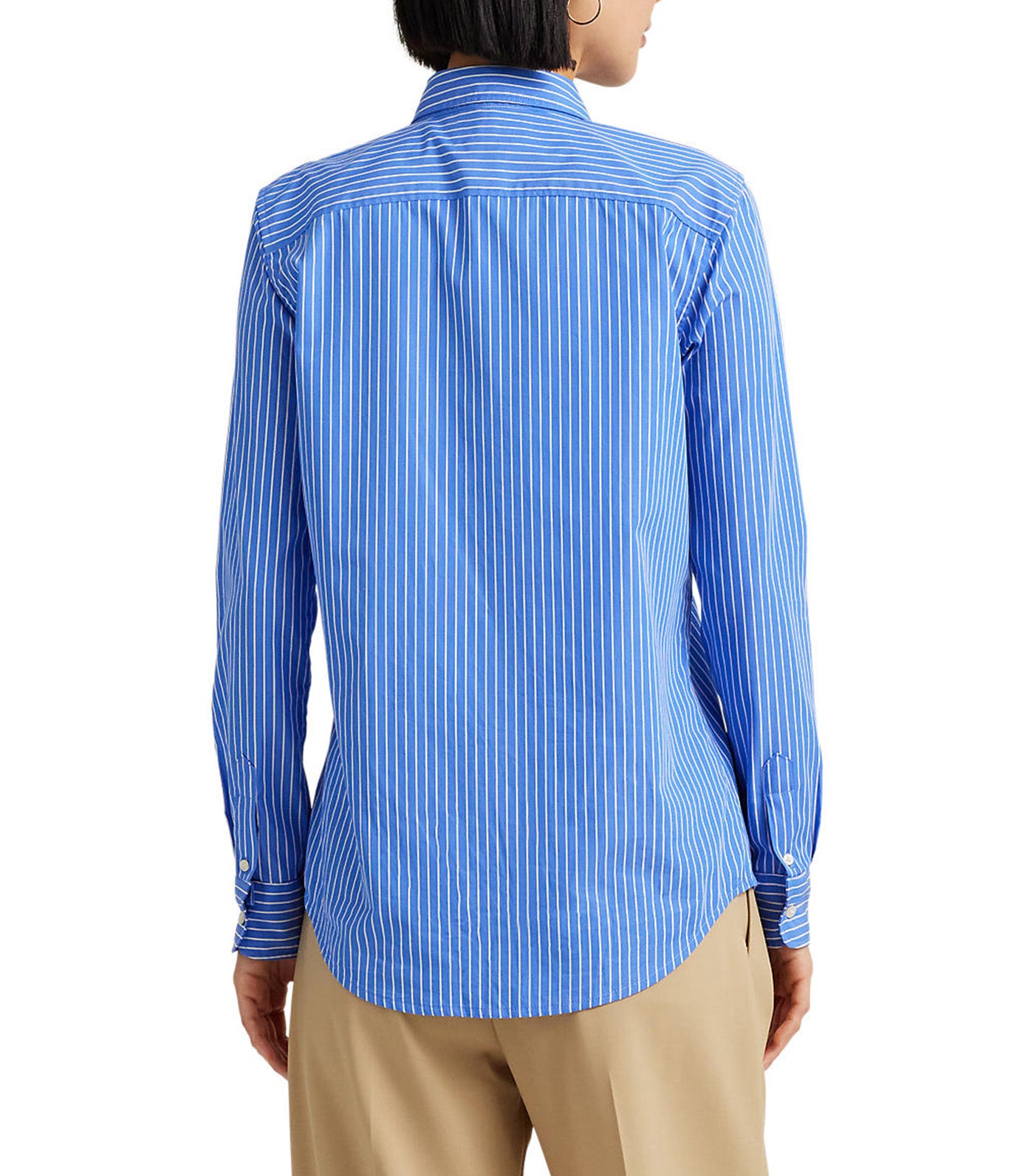 Women's Striped Cotton Broadcloth Shirt Blue/White