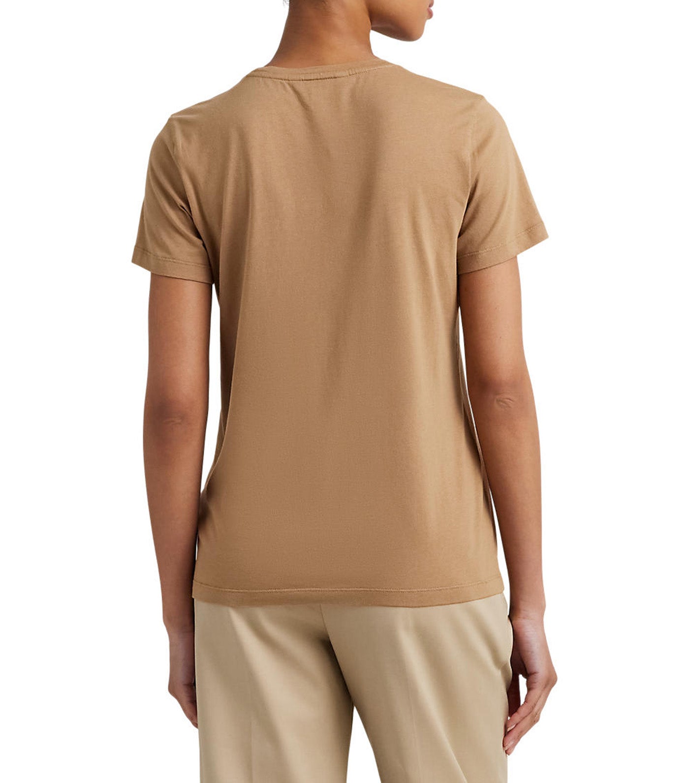 Women's Belting-Print Cotton-Blend Jersey Tee Camel