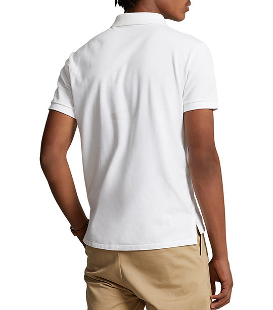 Men's Custom Slim Fit Mesh Polo Shirt White