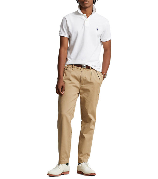 Men's Custom Slim Fit Mesh Polo Shirt White