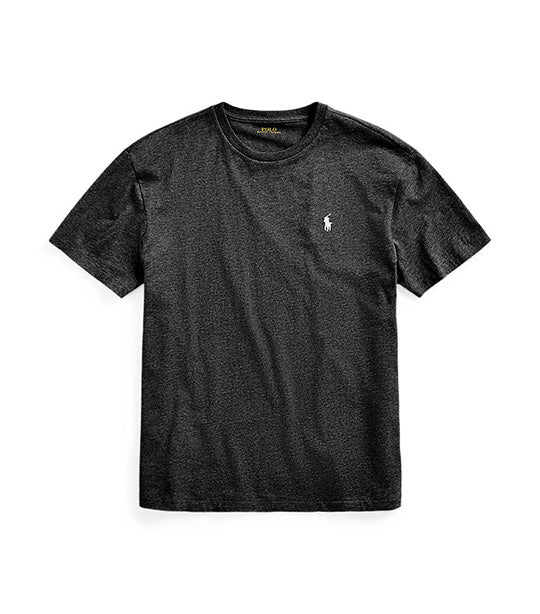 Men's Custom Slim Fit Jersey Crewneck T-Shirt Black Heather